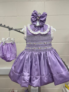 Lilac triple smocked 3YEARS IN STOCK
