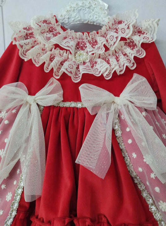 Sonata red dress 21 (preorder 5/6weeks) – Little Closet BabyWear