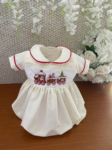 Handmade Christmas  romper set. 5/6week preorder