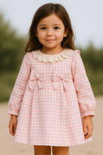 Pink and cream older girls dress