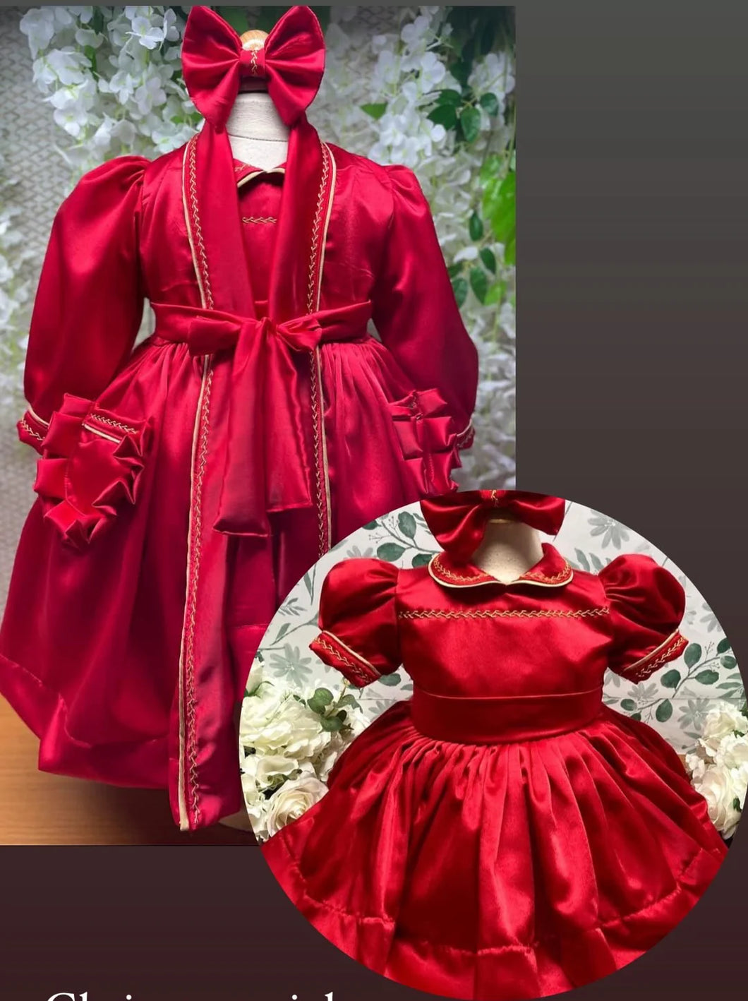 Christmas gown and dress set. PRE CHRISTMAS DELIVERY