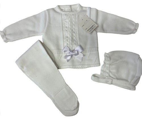 White knitted set 3months