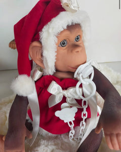 36311 Lolo Reborn Monkey in Christmas Romper