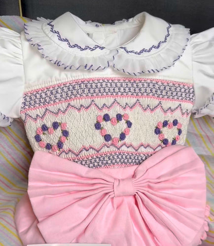 Luxury smocked romper (5/6weeks delivery)