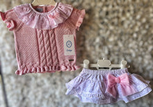 Rahigo ss25 IN PINK AN WHITE plumetti top and skorts set (pink and white plumetti skirt)D