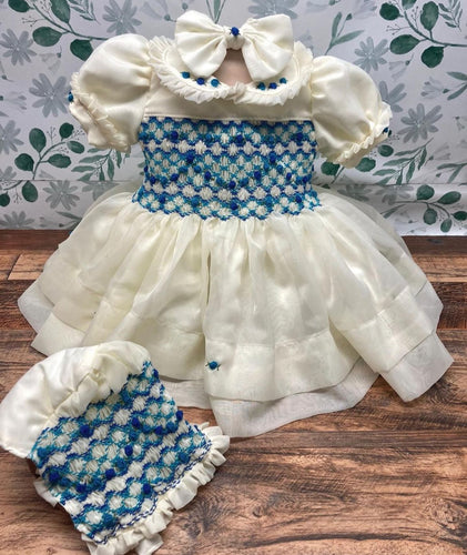 Handmade smocked dress set. 5/6weeks delivery