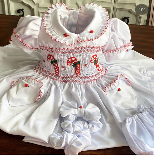 Handmade smocked dress set. 5/6weeks delivery