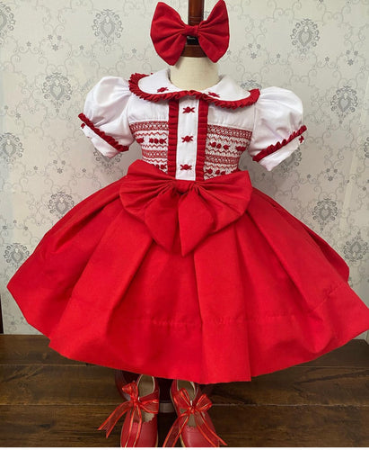 Handmade smocked dress set. 5/6weeks delivery