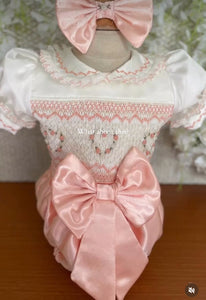 Luxury smocked romper (5/6weeks delivery)