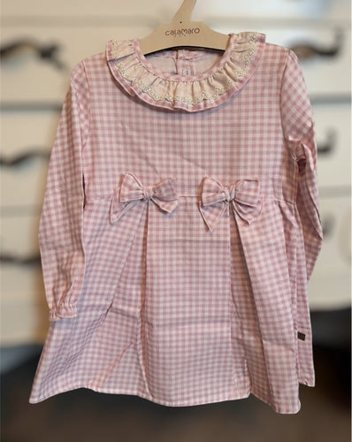 Pink and cream older girls dress