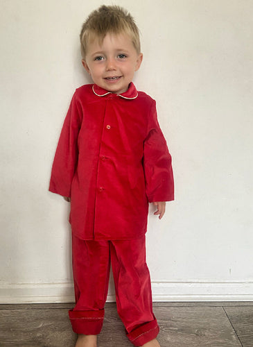 Sonata ages  3 and 7 red velvet pjs