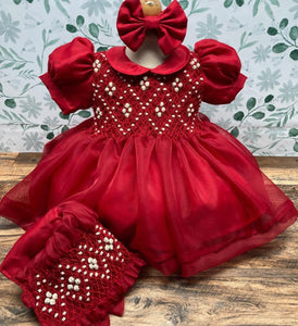 Handmade smocked dress set. 5/6weeks delivery