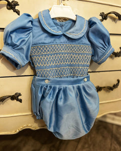 Handmade smocked romper set. 5/6week preorder