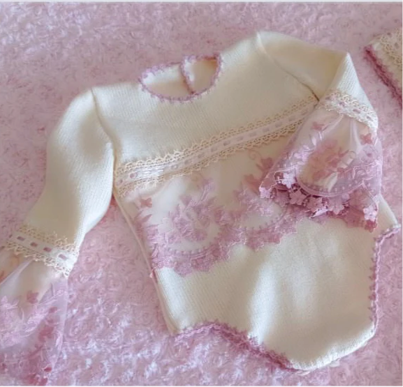 Ela lace  romper IN STOCK 18months