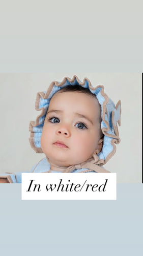 Rahigo aw25 BONNET WHITE AND RED
