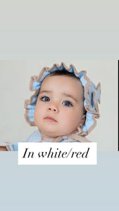 Rahigo aw25 BONNET WHITE AND RED