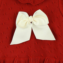 Red set With Bloomer And Bonnet  DF24022