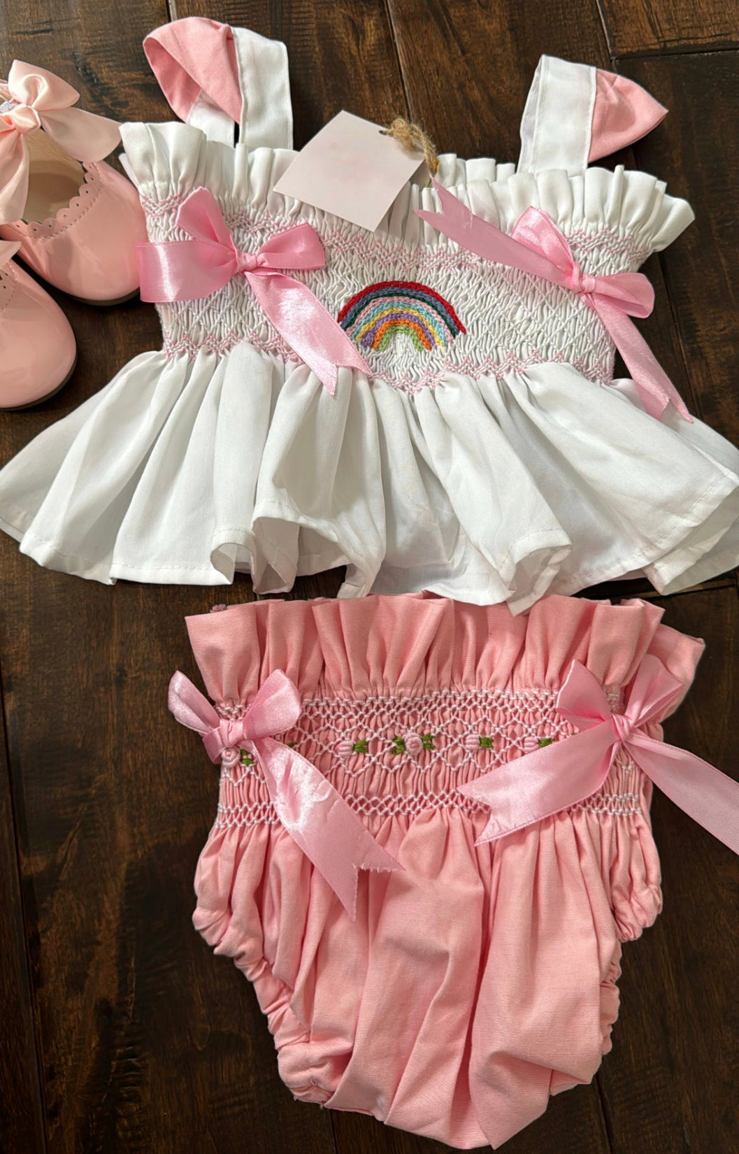 Handmade smocked summer set. 5/6week preorder