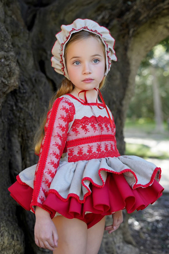 Aw25 ela dress and bonnet