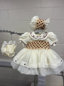 Handmade smocked dress set. 5/6weeks delivery