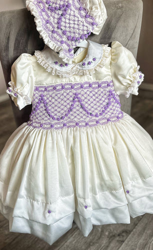 Handmade smocked dress set. 5/6weeks delivery