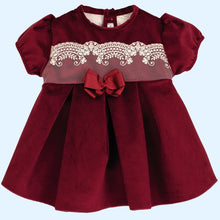 Red velvet dress 21314-B