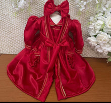 1Y 18m NIGHT DRESS, dressing gown and hair bow set READY TO SEND