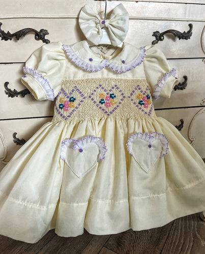 Handmade smocked dress set. 5/6weeks delivery