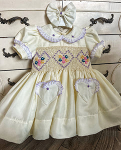 Handmade smocked dress set. 5/6weeks delivery