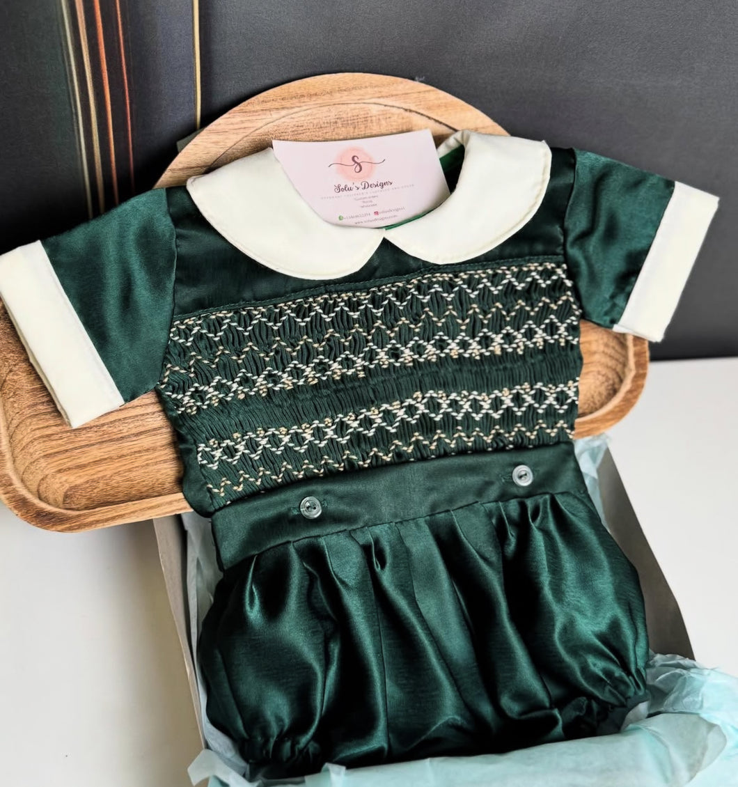 Luxury smocked romper (5/6weeks delivery)