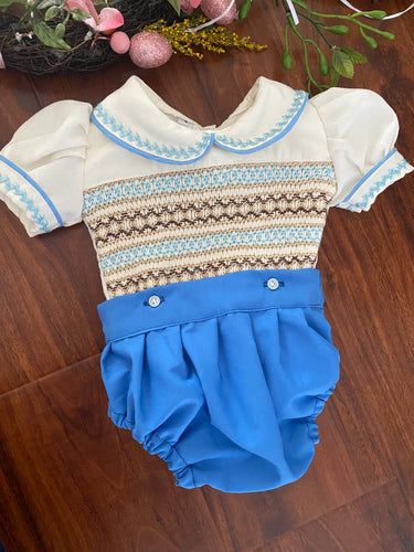 Luxury smocked romper (5/6weeks delivery)