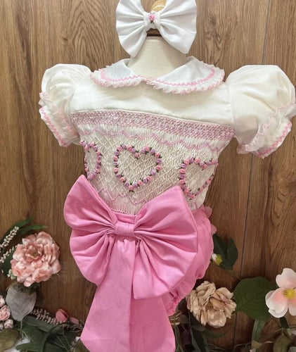 Luxury smocked romper (5/6weeks delivery)