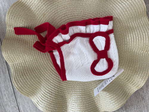 Rahigo aw25 BONNET WHITE AND RED