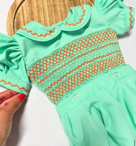 Luxury smocked romper (5/6weeks delivery)