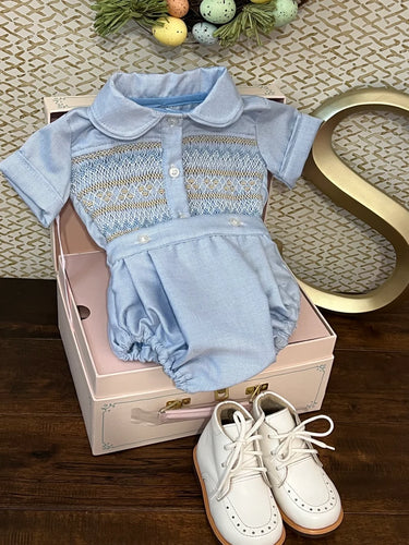 Luxury smocked romper (5/6weeks delivery)