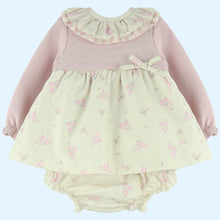 Pink Dress And Nappy Cover With bonnet 25407