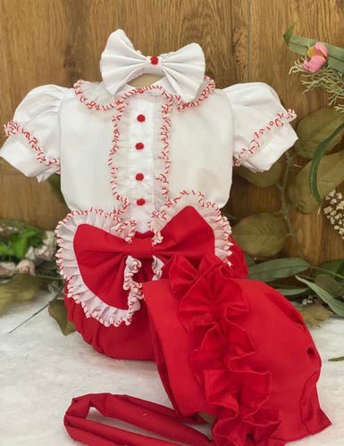 Handmade smocked romper set. 5/6week preorder