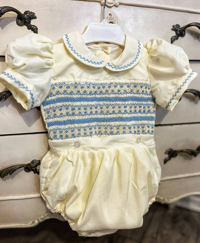 Handmade smocked romper set. 5/6week preorder