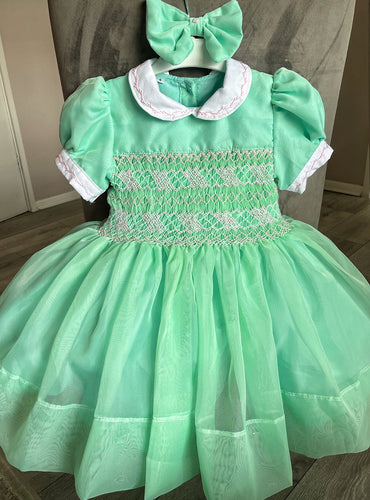 Handmade smocked dress set. 5/6weeks delivery