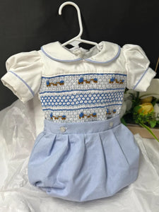 Luxury smocked romper (5/6weeks delivery)