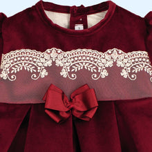 Red velvet dress 21314-B