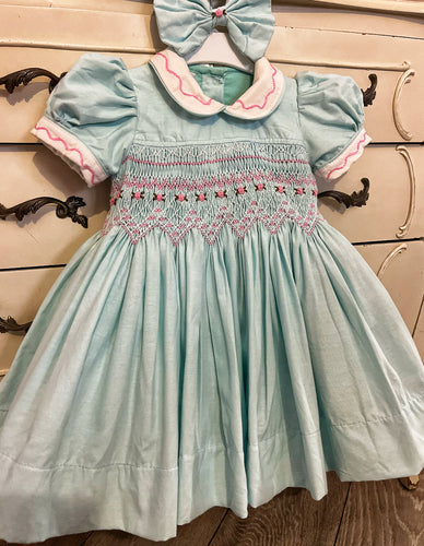 Handmade smocked dress set. 5/6weeks delivery