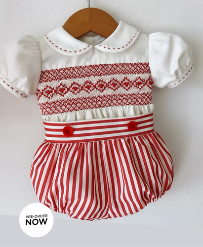 Luxury smocked romper (5/6weeks delivery)