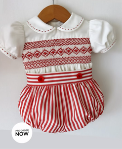Luxury smocked romper (5/6weeks delivery)