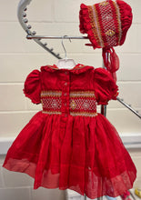 Luxury smock red and gold. (December delivery)
