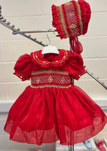 Luxury smock red and gold. (December delivery)