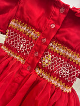Luxury smock red and gold. (December delivery)