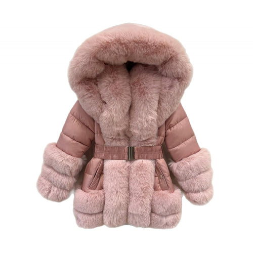 Pink Faux fur coat