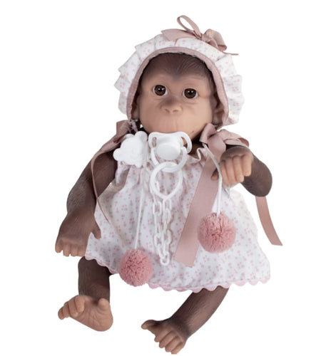 36304 Chipa Monkey Pink Pompom Dress