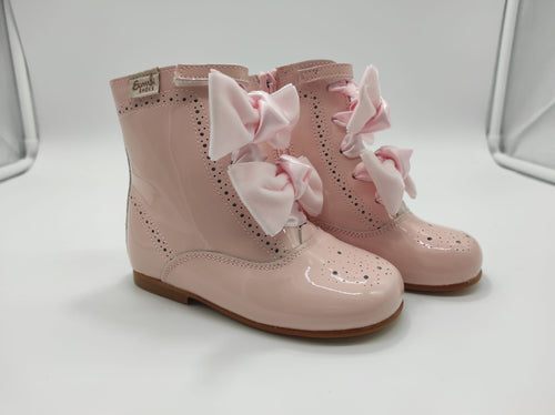 Double bow velvet  boots 423